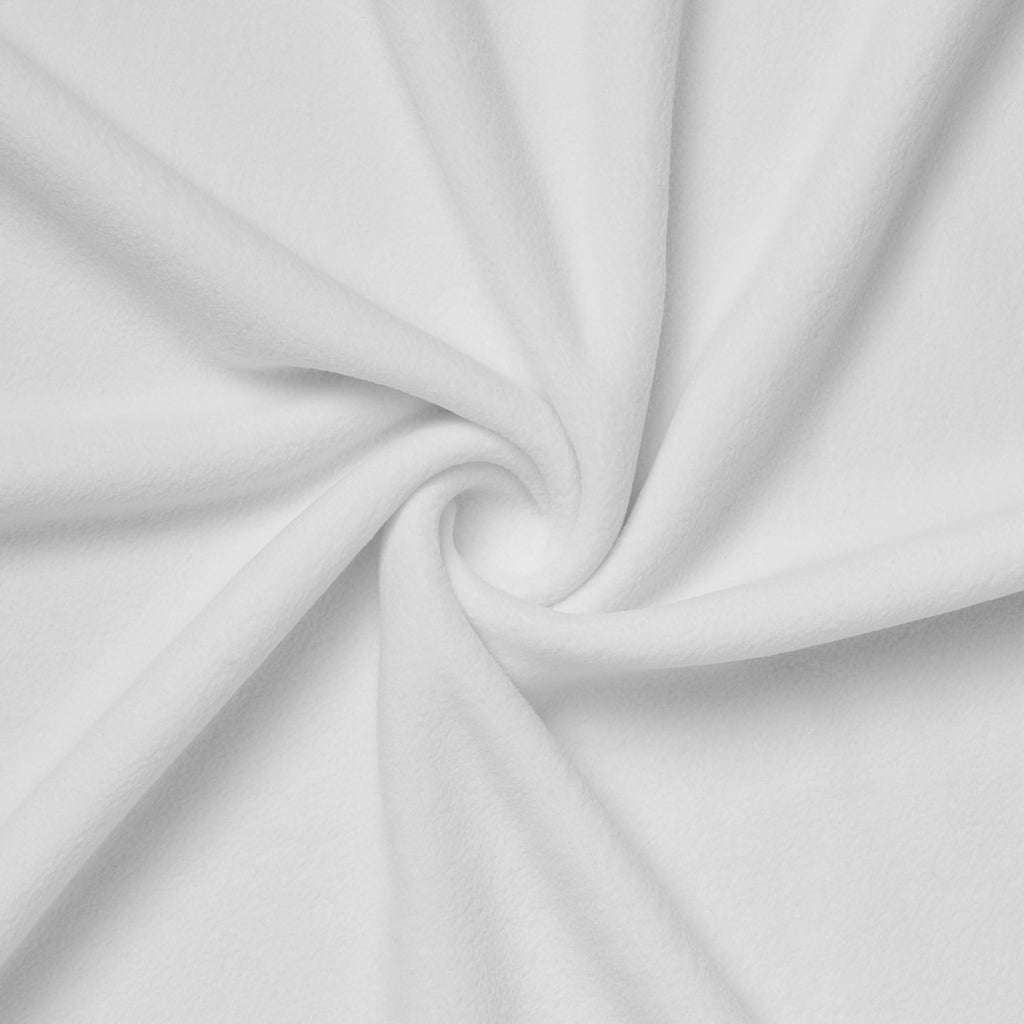 Polar Fleece Fabric, 60 inches Wide (White, 2 Yards)