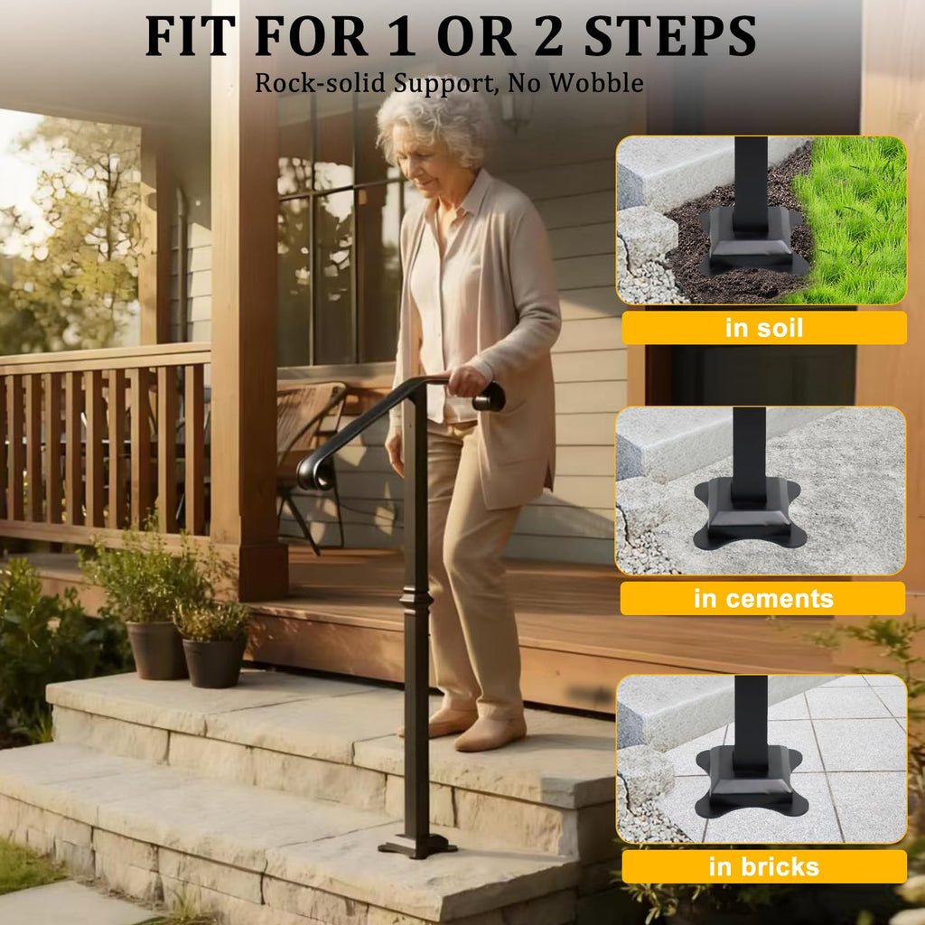 Handrail Railing, Single Post Handrail, Stair | Casa Home Living