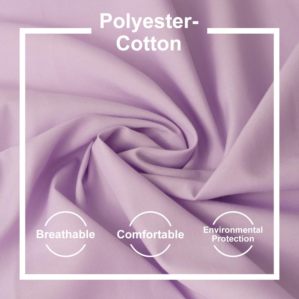 Cotton Polyester Broadcloth Fabric 57" Wide by The Yard Soft, Lightweight & Breathable Material for Sewing, Lining