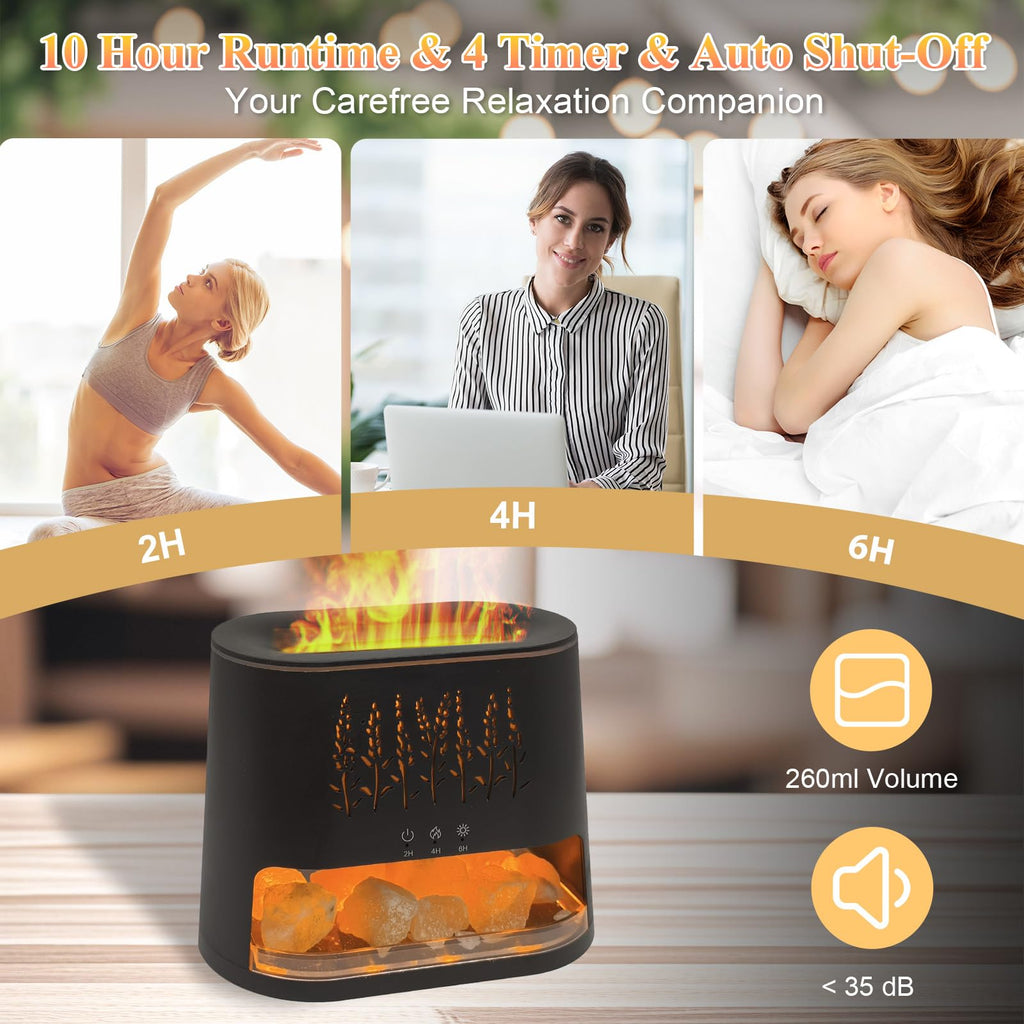 Essential Oil Diffuser Himalayan Salt Lamp, 49 Color Combinations