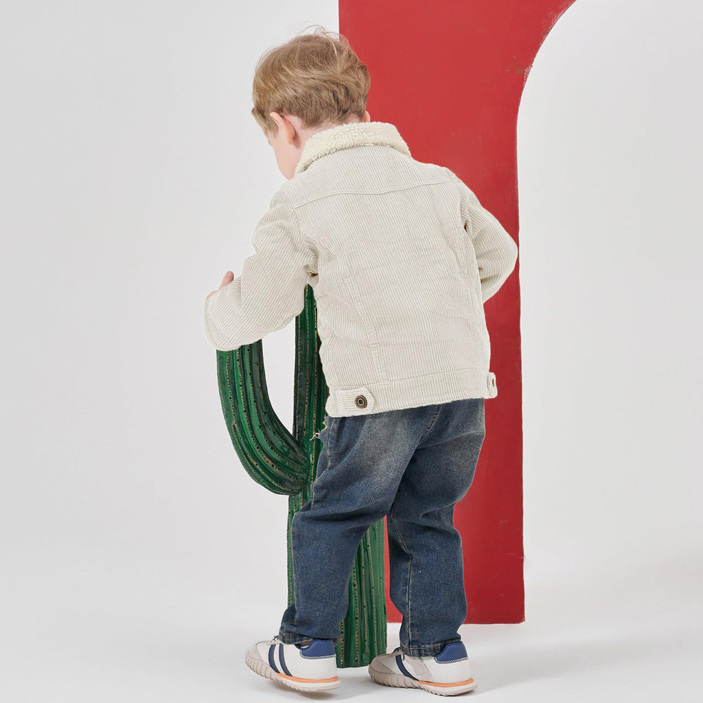 Baby Boy Winter Corduroy Sherpa Fleece Jacket