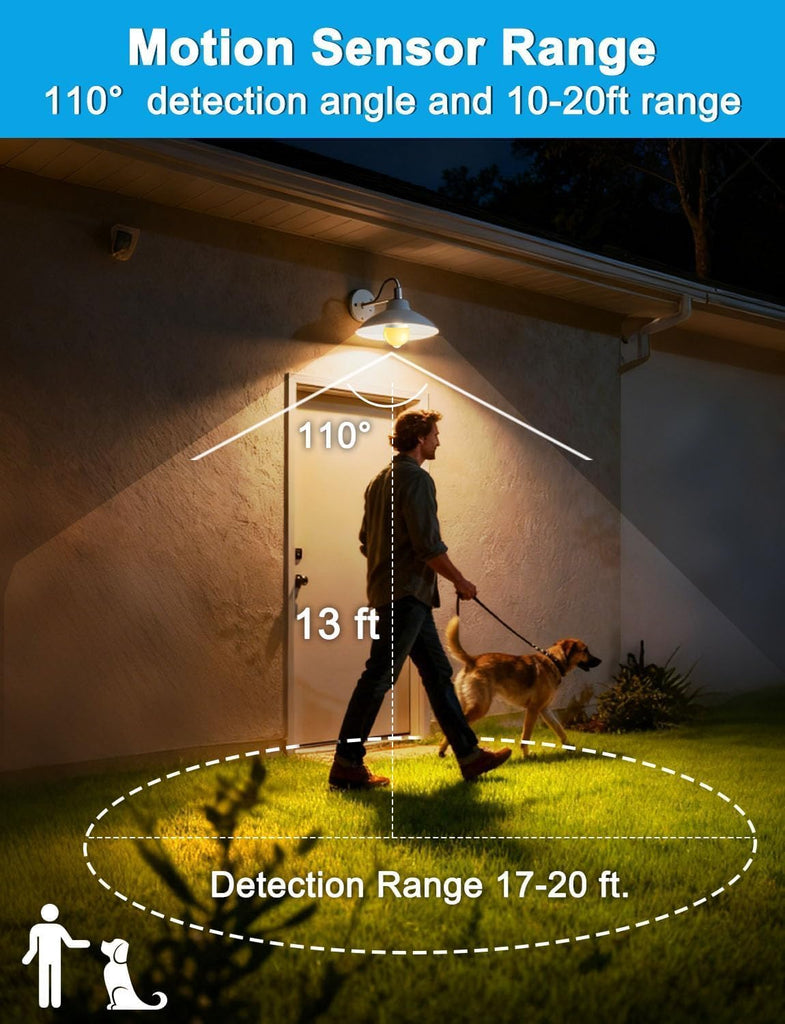 Motion Sensor LED Light Bulb 9W A19 PIR Built-in IR 60W Equivalent Bright 900 Lumens E26 Base Warm White Bulbs (2