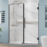 60-60.5" W x 72" H Frameless Glass Shower Door Adjustable, Hinged Shower Door with Ultra Clear Tempered Glass
