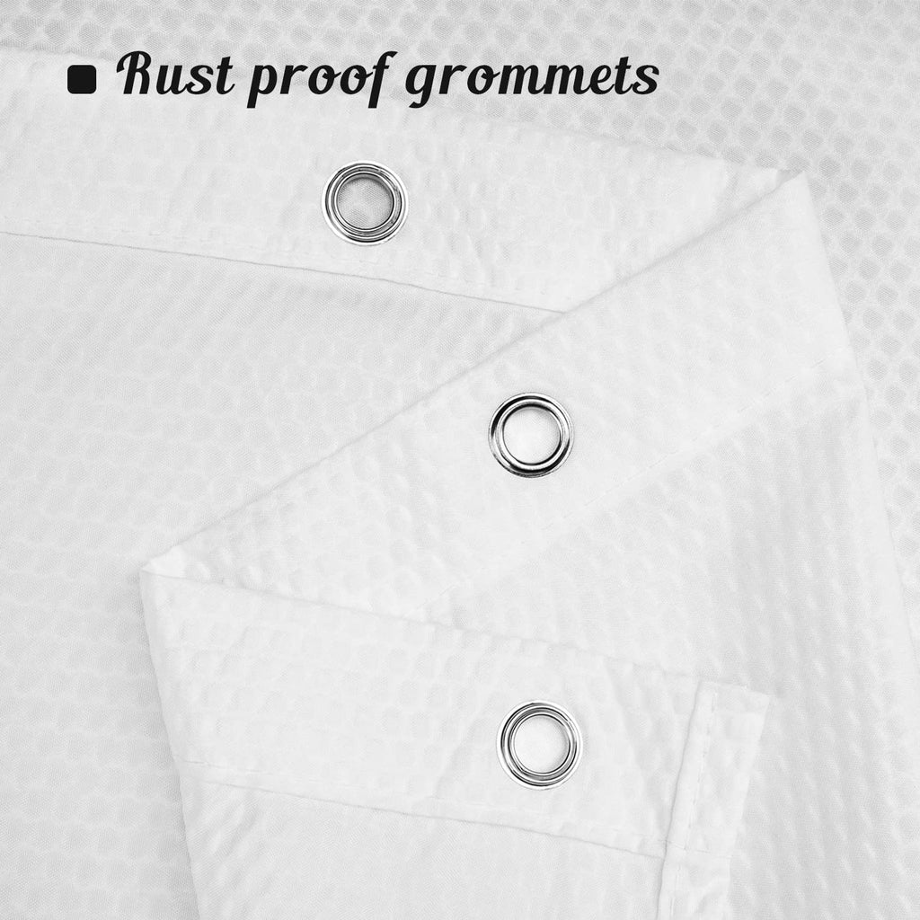Embossed Microfiber Extra Wide Shower Curtain Liner 108 x 72 inches, Soft Fabric Shower Curtain Washable and Water