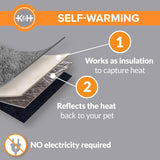 Self-Warming Cat Bed Pad, Self Heating Pad for Outdoor Cat Houses, Warming Mat for Indoor Pet Beds & Furniture