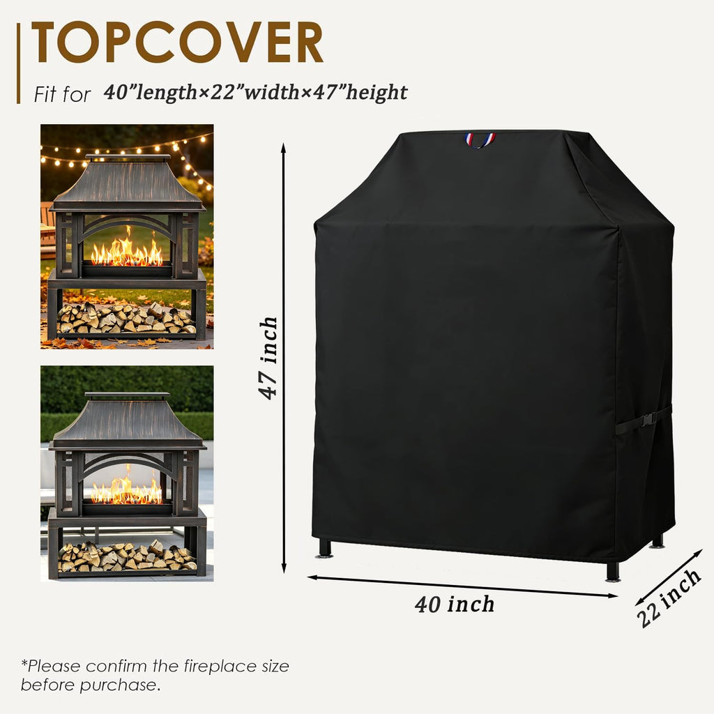Outdoor Fireplace Cover 40inch for Panovue Fire Pits