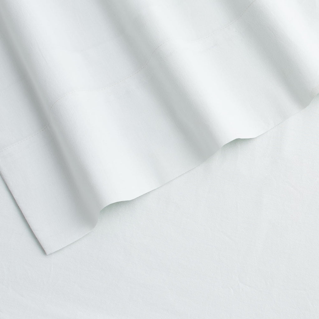 100% Organic Cotton Queen Sheets Set, Percale Snow White