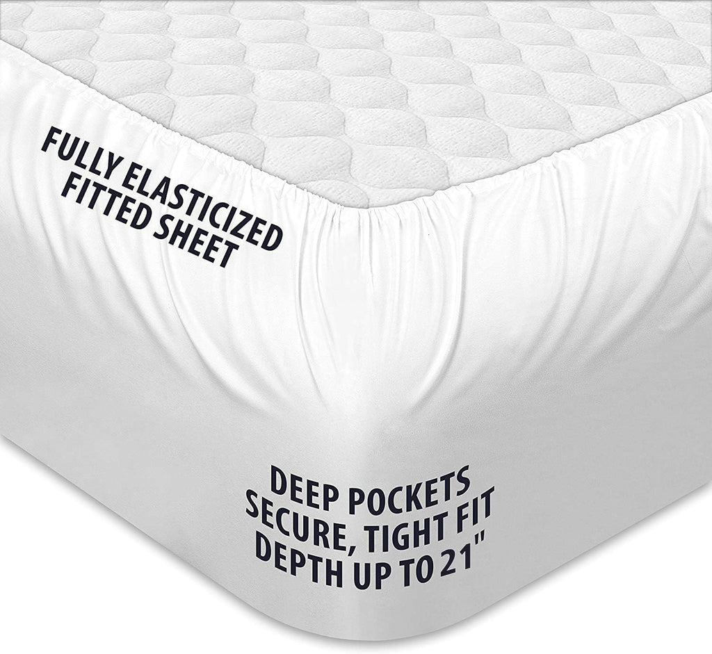 King Mattress Topper, Cotton Extra Thick Pillow Top Mattress Pad | 100% Cotton Top Bed Topper Protector, Cooling