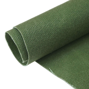 16 OZ Waxed Canvas Duck Fabric by The Yard Craft Upholstery Tan Fabric, 100% Cotton One Yard (Green, 54X58 inch)