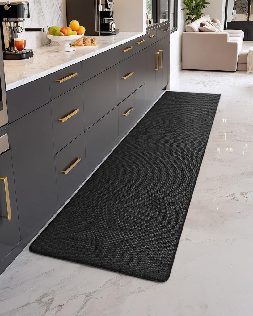 Kitchen Mat for Floor 17x79 Anti Fatigue Easy Clean, Black | Water&Oil Proof, Anti Slip, For Comfort Standing