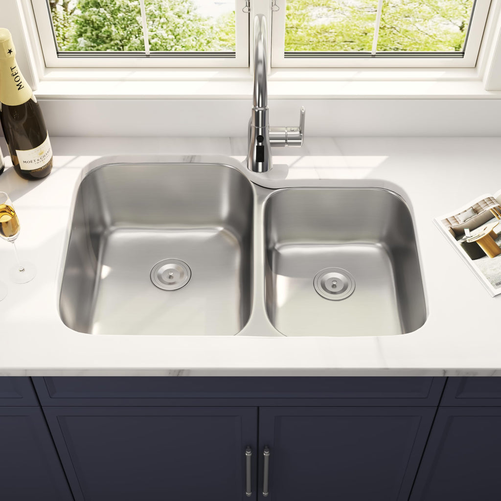 32 Inch Undermount 60/40 Double Bowl Kitchen Sink
