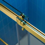 56-60" W x 80" H Frameless Double Sliding Soft-Close Shower Door
