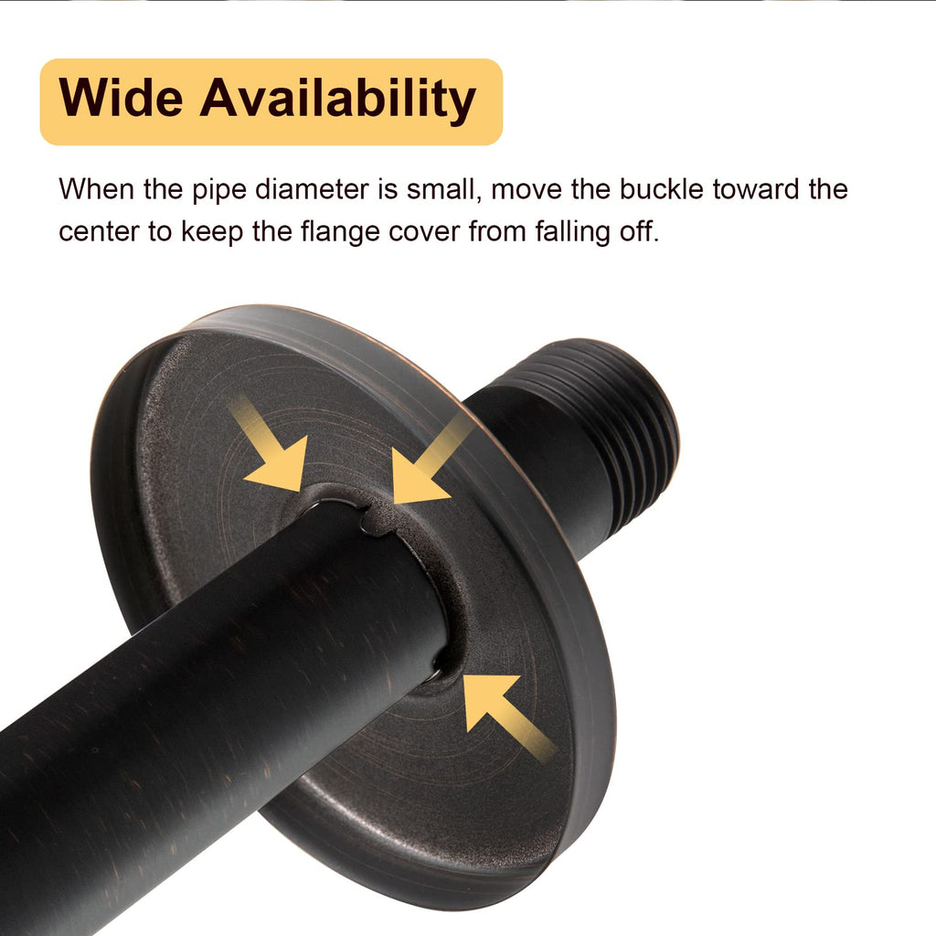 Shower Arm Flange Oil Rubbed Bronze 2.5" in Outer Diameter Replacement Shower Head Arm Escutcheon Plate Suitable for