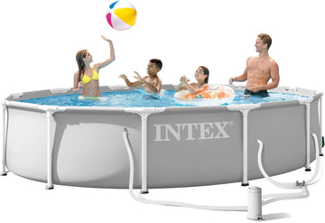26711EP 12Ft X 30In Prism Frame Premium Above Ground Swimming Pool Set with Filter Pump