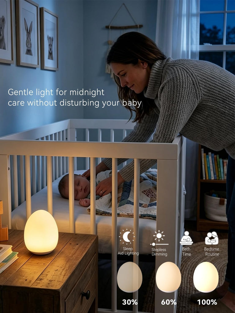 Night Light for Kids, 7 Colors Changing Egg Light
