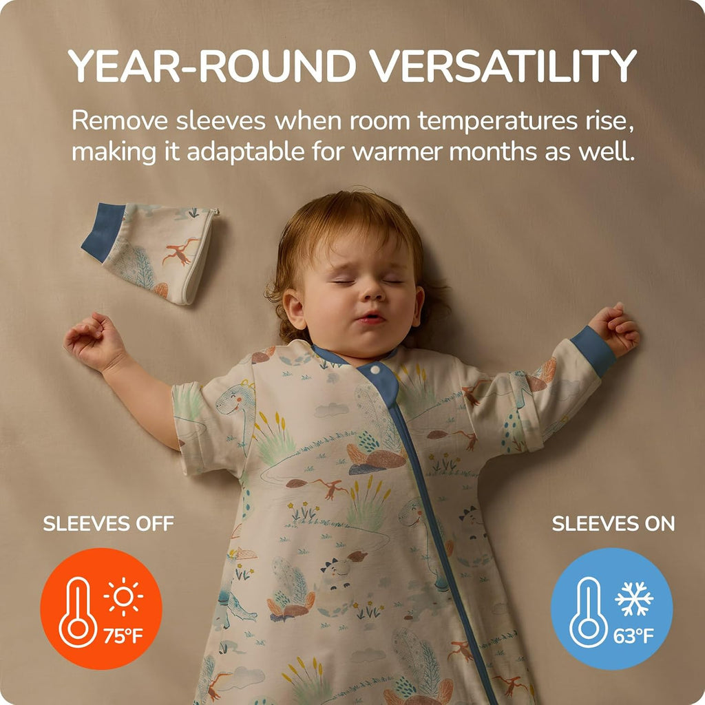 Sleep Sack 2.5TOG Detachable Long Sleeves Wearable Blankets