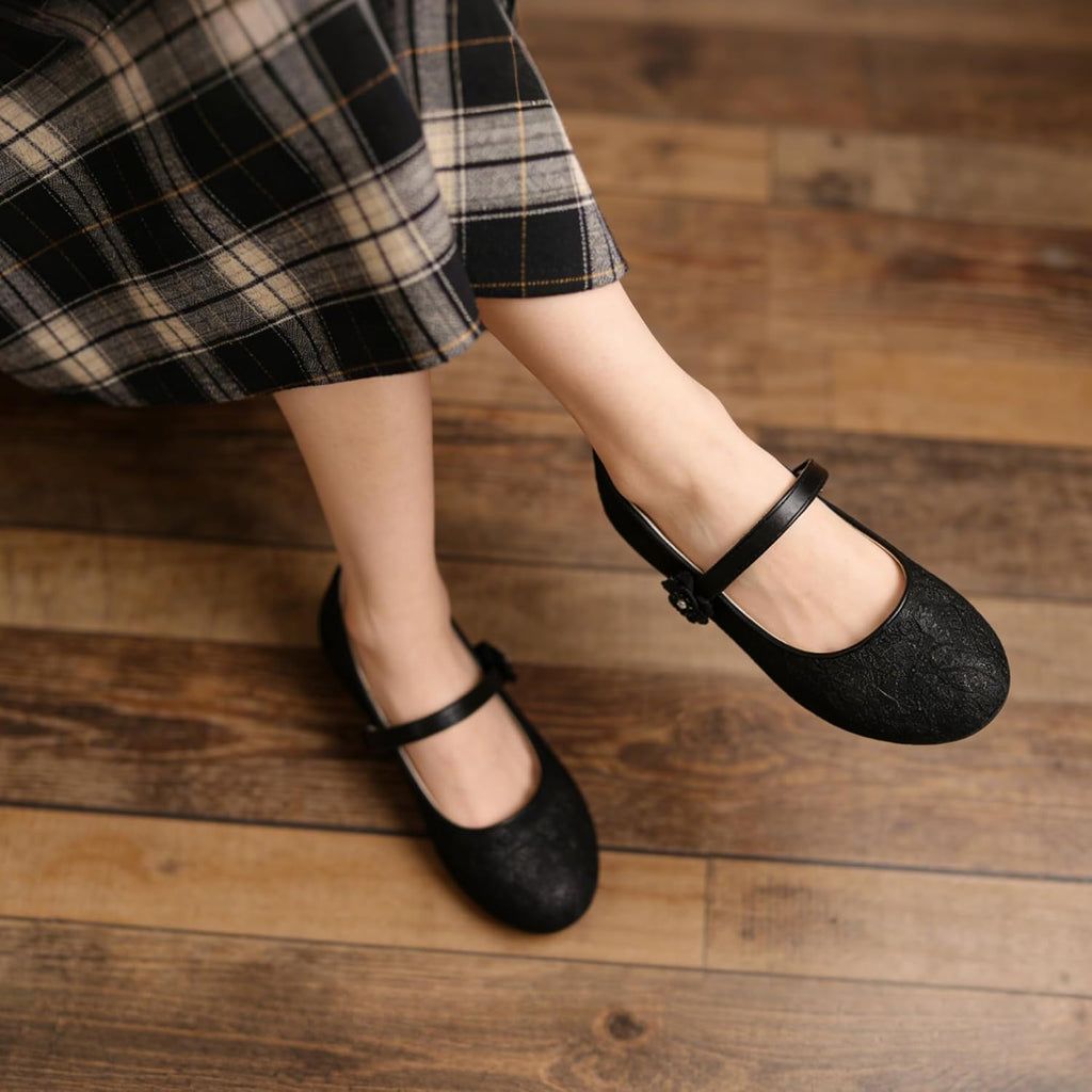 Girls White Dress Shoes Mary Jane Flats for Wedding Party