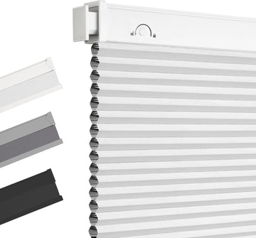 No Drill Blinds for Windows Blackout Cordless Cellular Shades Honeycomb Blinds Pull Down, Free Stop Easy Install