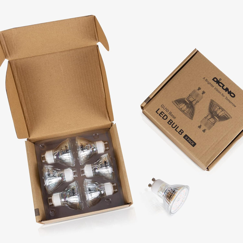 GU10 LED Bulbs 60W Equivalent, Daylight White 5000K, 700LM, 6-Pack