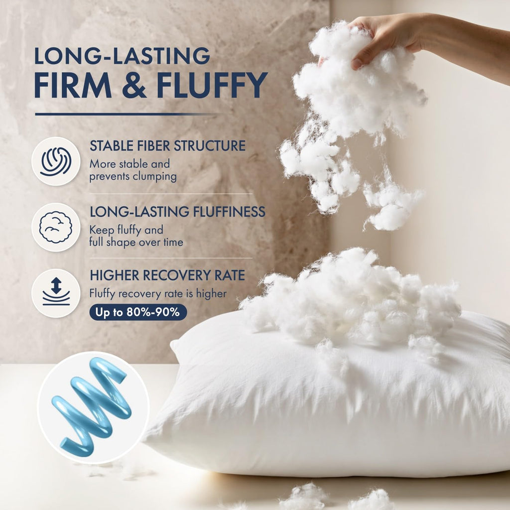 26x26 Euro Pillow Inserts 4 Pack, Throw Pillows for Couch Bed