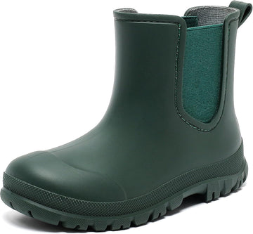 Kids Rain Boots for Girls Boys, Waterproof Rubber Chelsea boots