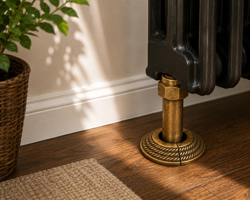 3.13 in OD Antique Gold Radiator Flange