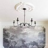 18"OD x 3 1/2"ID x 1 1/2"P Rose Ceiling Medallion, Fits Canopies up to 7-1/4", 2 Piece