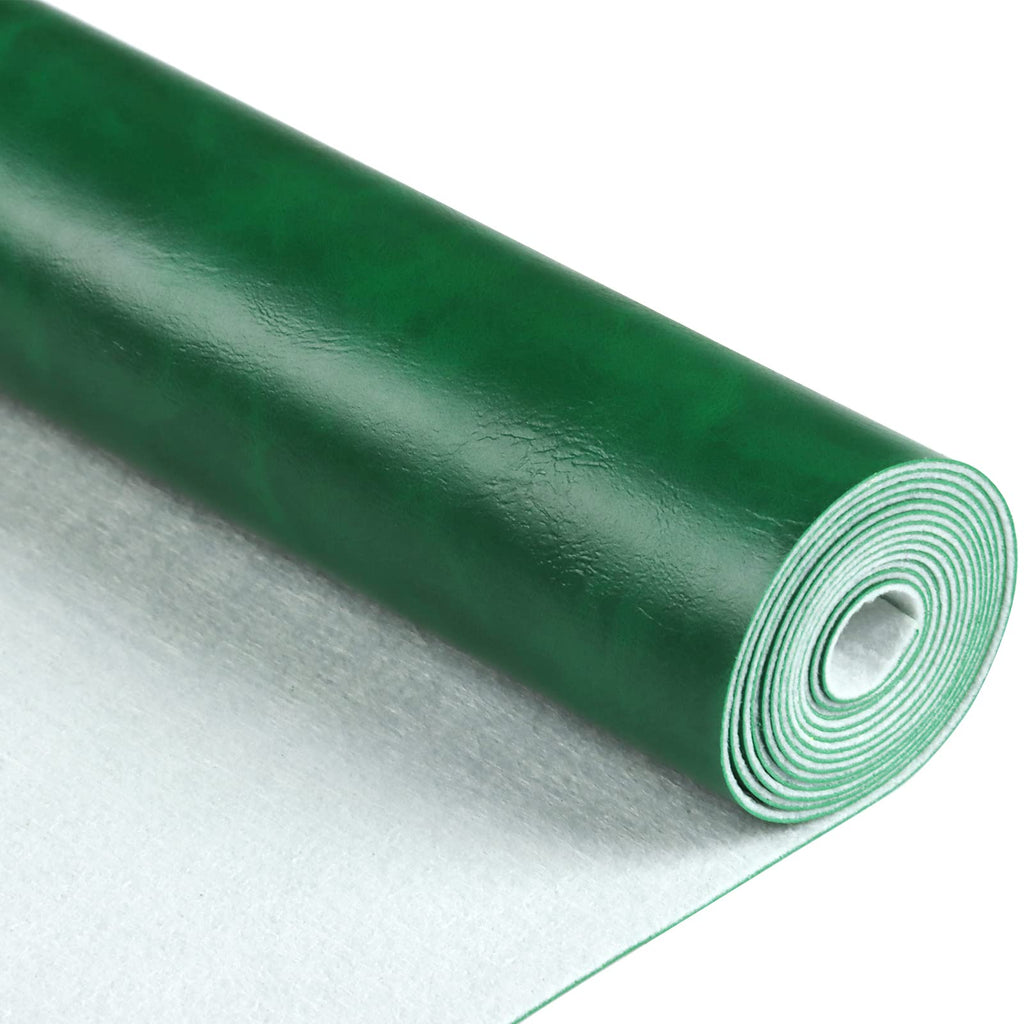 Smooth Solid Color Green Faux Leather Roll 12"X53"(30cmX135cm), Material for Making Crafting, Making