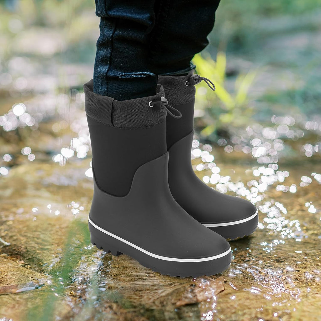 Kid's Rain Boots Waterproof Insulated Rubber Mud Boot