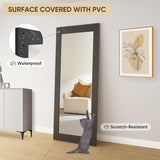 36in x 84in Mirror Barn Door with 6.6FT Sliding Door Hardware Kit Included, 1 Lites Full Length, Sol