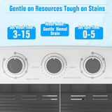 Portable Washing Machine, 18lbs Mini Washing Machine and Spin Dryer Combo, Mini Twin Tub Laundry Machine for Camping