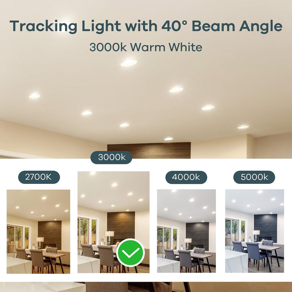 6 Pack MR16 LED Bulbs Dimmable, 6.5W=70W 640lm 3000K GU5.3 Bi-Pin