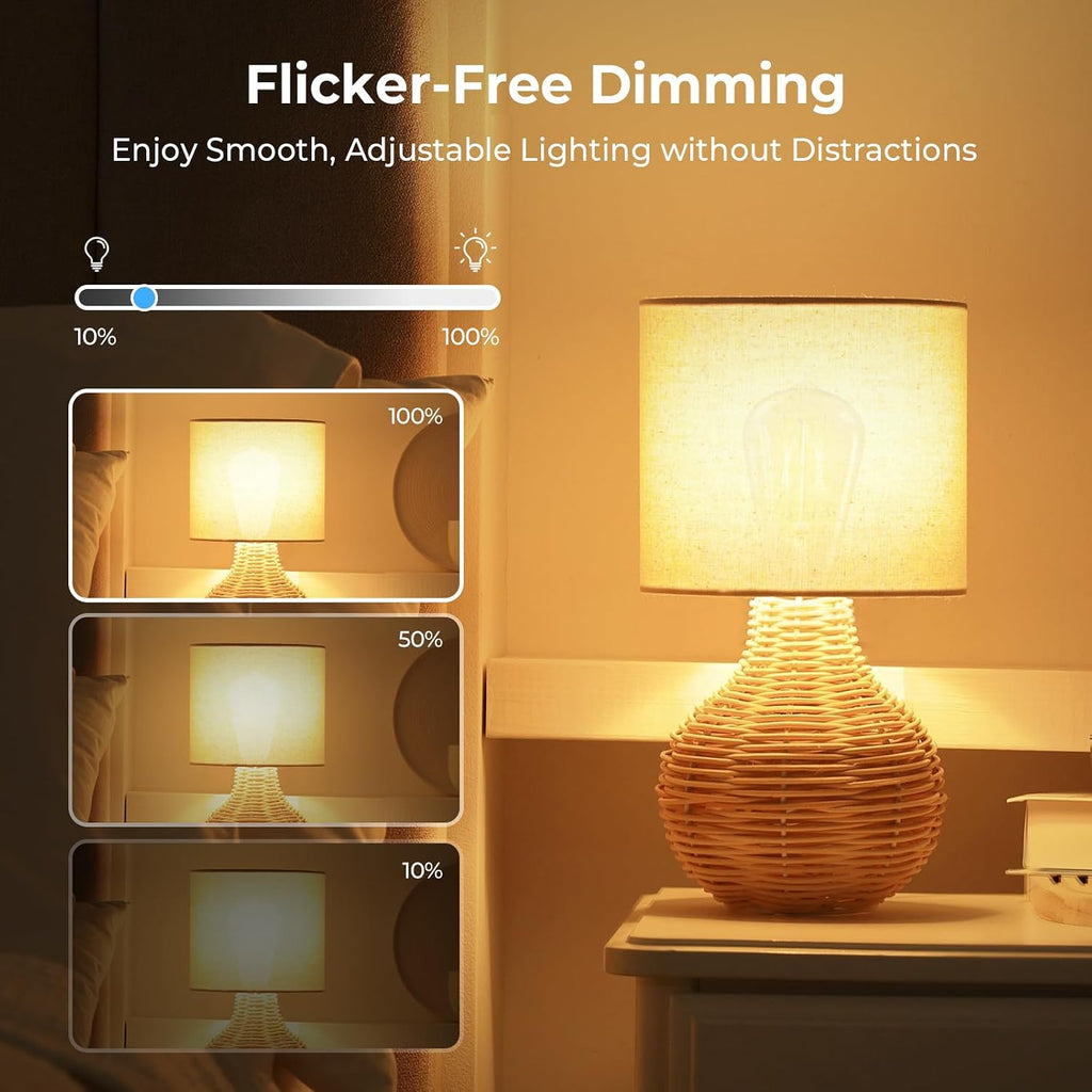 Dimmable Edison Bulbs 2700K Warm White, E26 LED Bulb 60 watt Equivalent