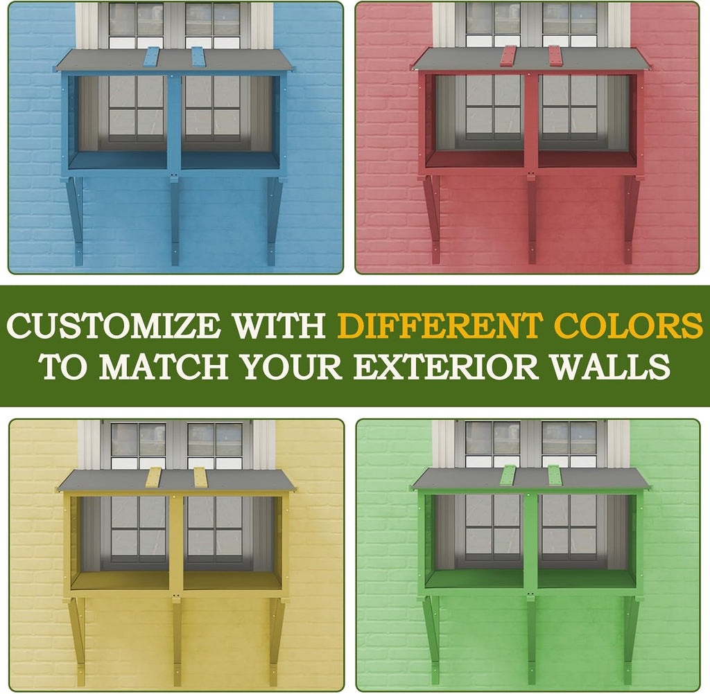 Compact Window Catio for Indoor Cats, Wall Mount Cat Window Box