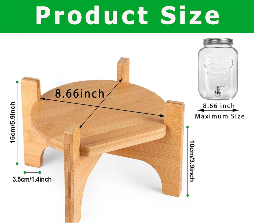 Drink Dispenser Stand, Beverage Dispenser Stand, Fit Max 8.66 Inch Diameter of Glass Drink Dispenser, Water Jugs - Set of 2