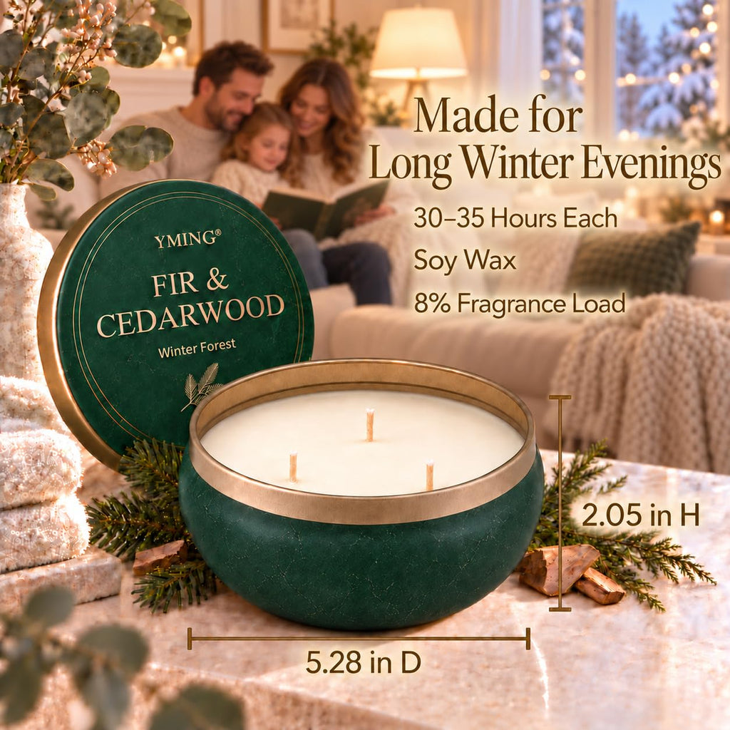 Scented Candle Gift Set for Women 3 Pack 14 oz Each 3 Wick Soy Candle