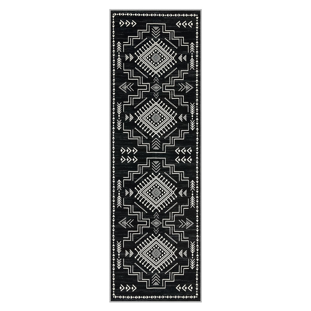 Western Boho Washable 2.6x8 Runner Rug Entryway Kitchen