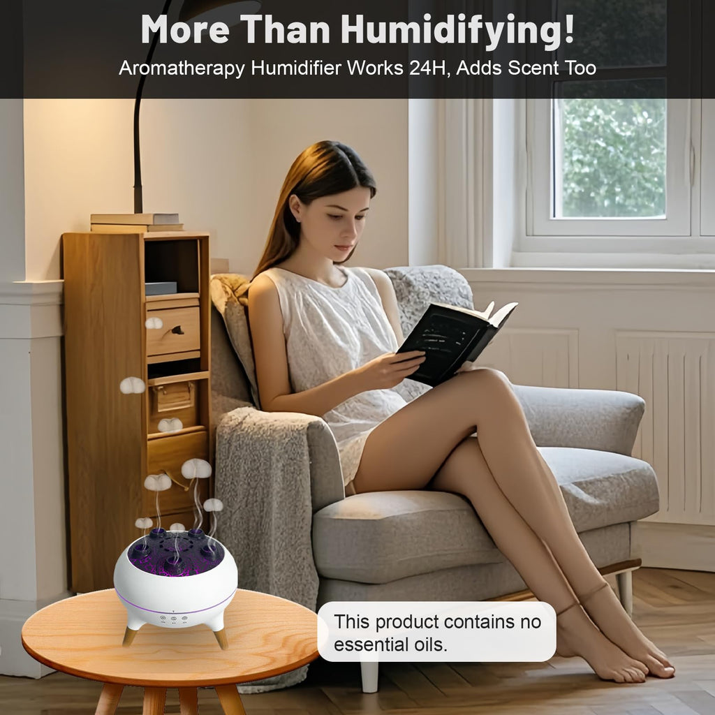 Aroma Diffuser with 7-Color Changing Lights, Quiet Ultrasonic Essential Oil Diffuser, Auto Shut-Off, Cool Mist