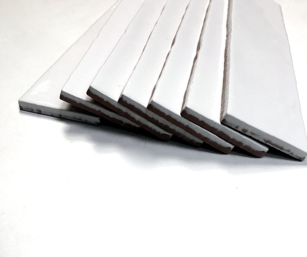 3x12 Glossy Finish White Subway Ceramic Tile Wall Backsplash - 1 Sqft (4 Pieces)