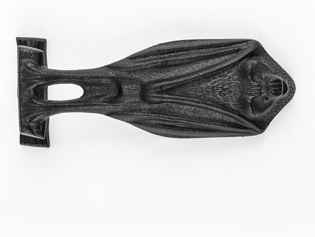 Bat Door Knocker Cast Iron RSF Finish 5 Inch Rustic Front Door Hardware with Mounting Screws