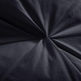 Luxurious All-Season Goose Down Feather Fiber Comforter Queen Duvet Insert, Exquisite Black Pinch Pl