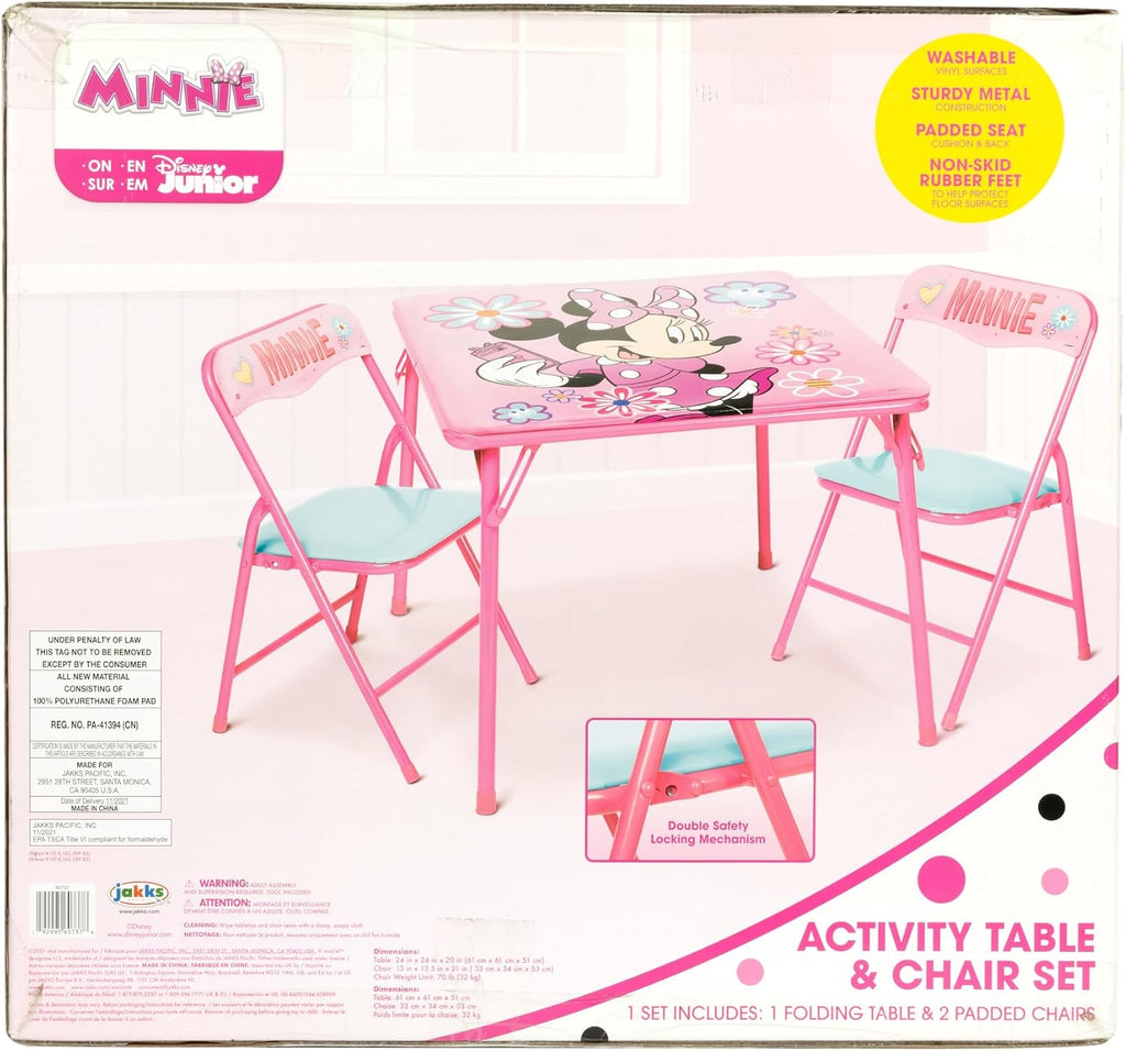 Mouse Kids Table & Chairs Set for Kid and Toddler 36 Months Up To 7 years, Includes: 1 Table (24"L x 24"W x 20"H), 2
