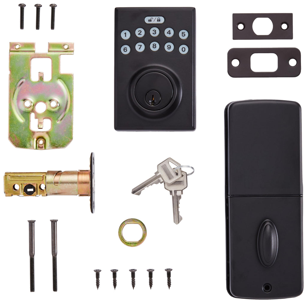 Electronic Keypad Deadbolt Door Lock with Auto Lock, Touch-Control Keyless Entry, Customizable User Codes, Easy