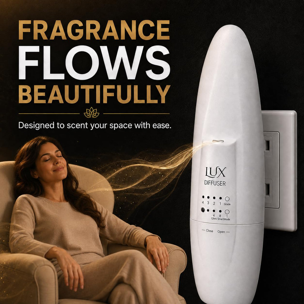 Lux Waterless Plug-in Diffuser with Hotel Scent Bottle, Up to 500 Sq Ft