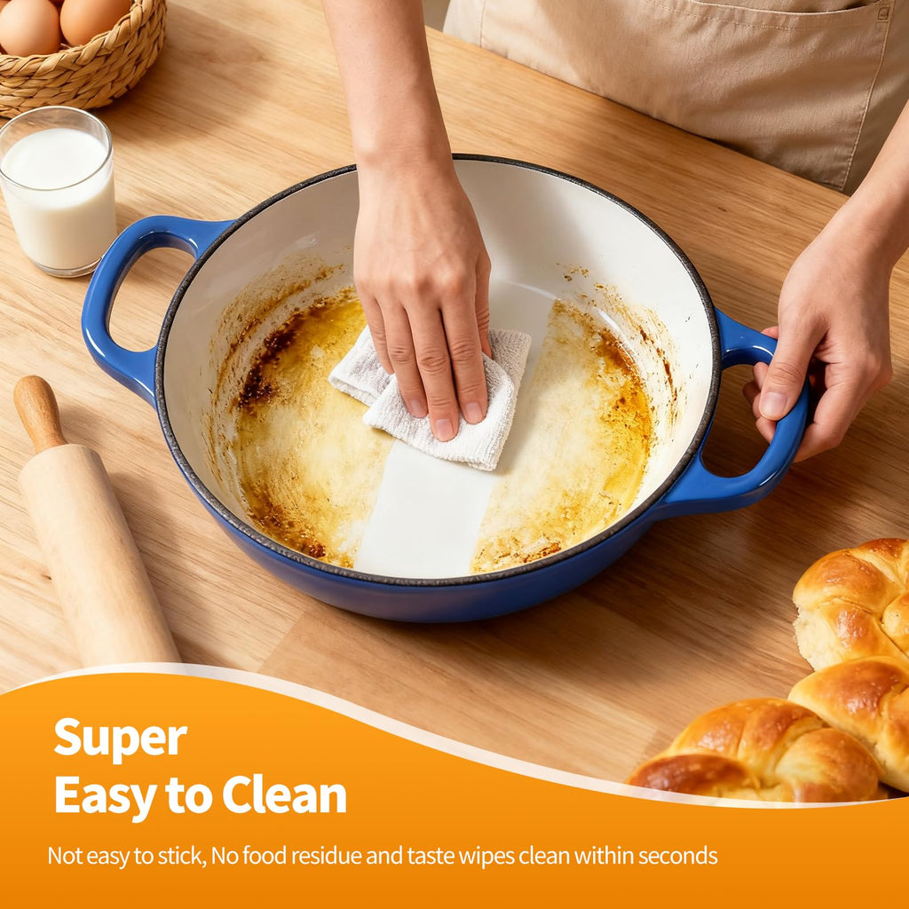5.5QT Enameled Cast Iron Dutch Oven For Sourdough Bread Baking
