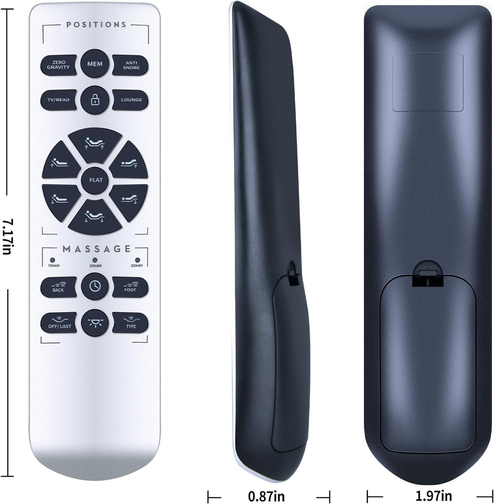 Replacement Remote for OKIN RF.50.19.02 Split Queen Adjustable Bed Base