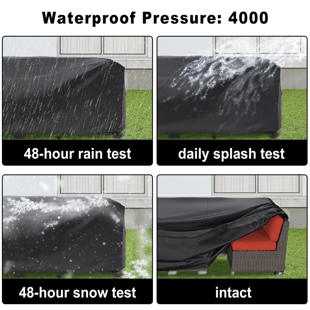 Patio Furniture Covers Waterproof, Outdoor Furniture Covers Rip-proof Furniture Set Table and Chairs, Windproof UV