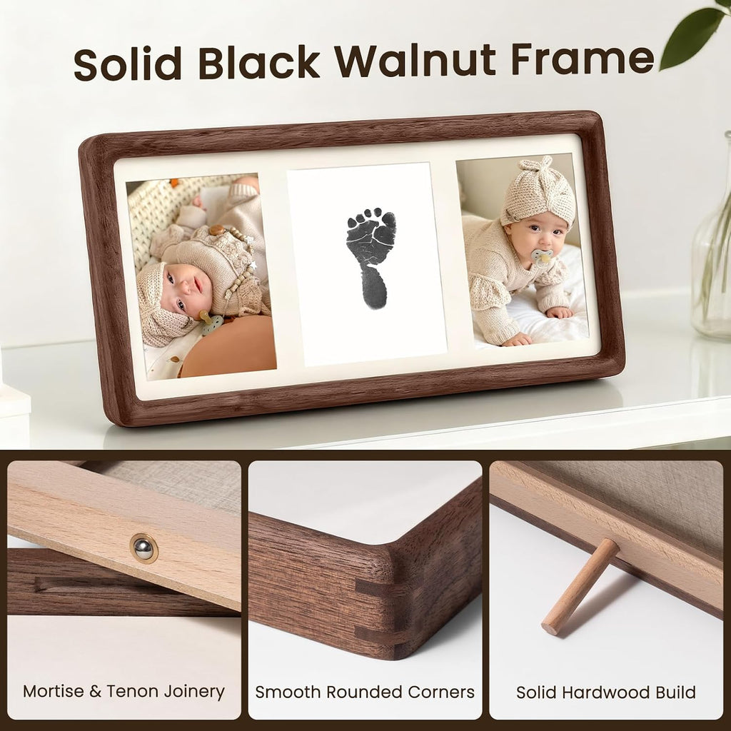 Inkless Baby Hand and Footprint Kit, Clean-Touch Pad with Frame