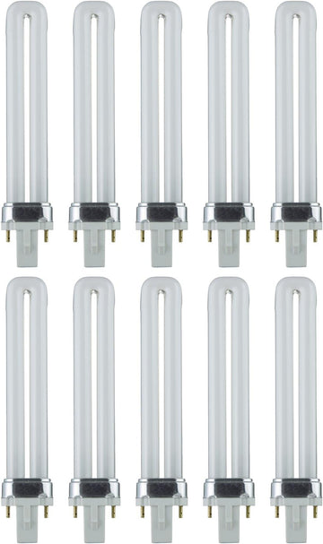 Compact Fluorescent PL 2-Pin Single U-Shaped Twin Tube, 9 Watts, 120 Volts, 530 Lumens, 2700K Soft White, 2-Pin G23