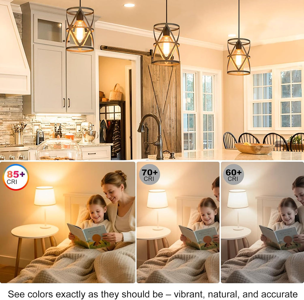 Dimmable ST58 LED Edison Bulbs 40W Equivalent, 2200K Amber Warm Light